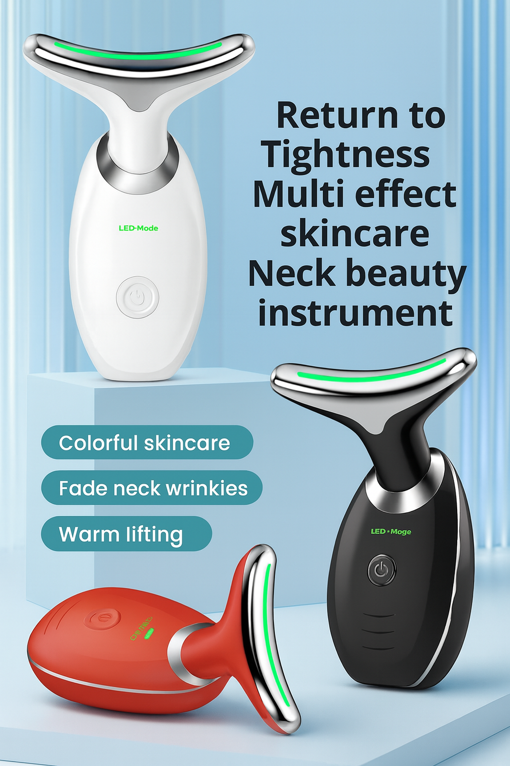 “Neck and face firming wrinkle removal tool – anti aging skin massager”